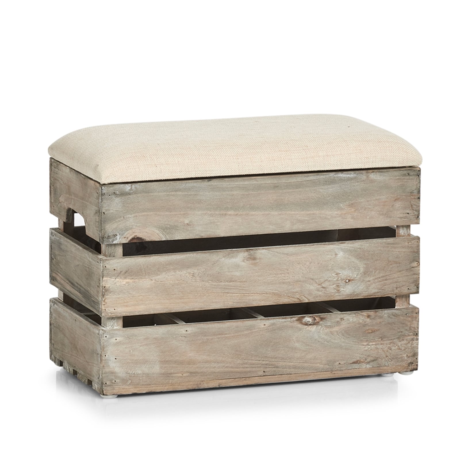 HTI-Living Sitztruhe, Holz mit Flascheneinteilung 