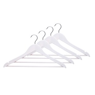 HTI-Living Kleiderbügel-Set, 4-teilig Holz, weiß 