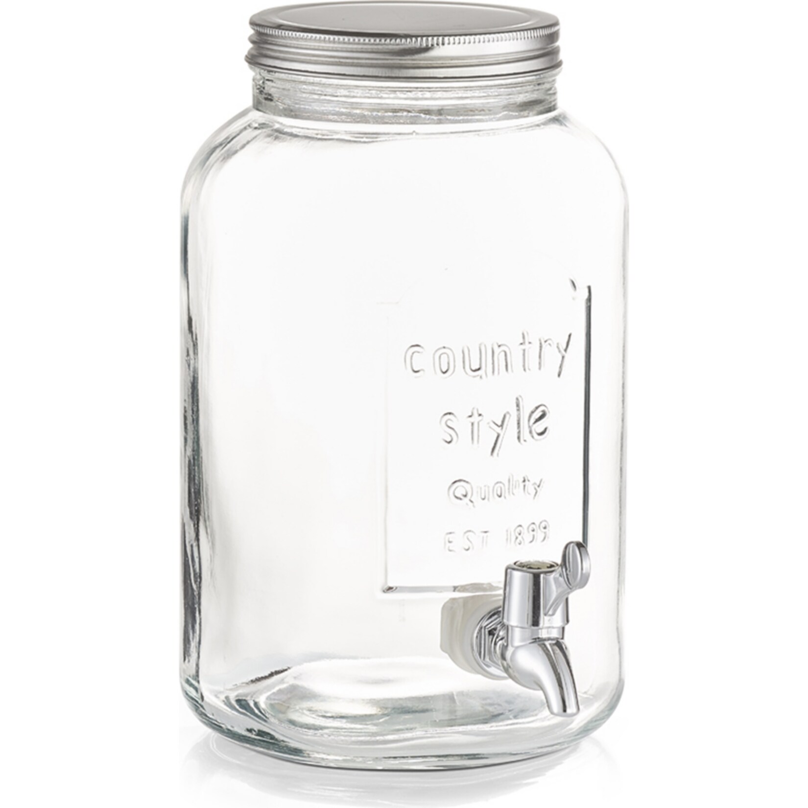 neuetischkultur Getr&auml;nkespender Glas mit Metalldeckel 3,5 Liter 