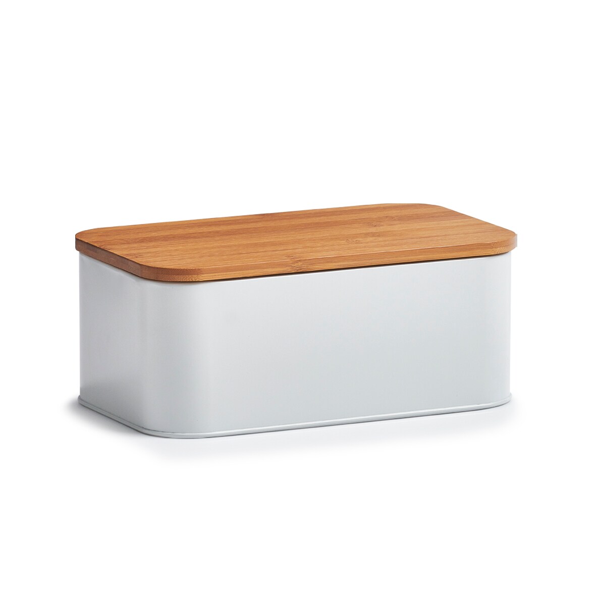 neuetischkultur Brotkasten Metall mit Bambusdeckel 