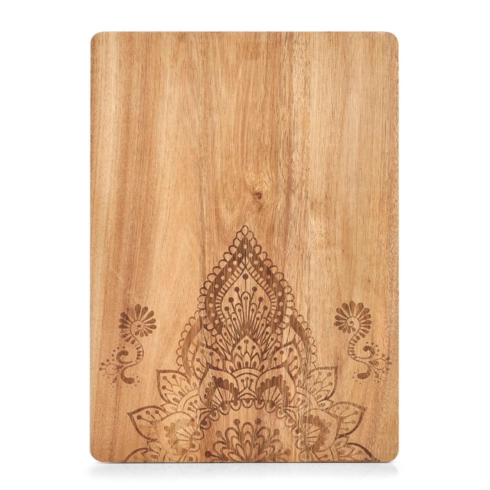 neuetischkultur Schneide- und Servierbrett, Akazie mit Musterprint 