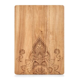 neuetischkultur Schneide- und Servierbrett, Akazie mit Musterprint 