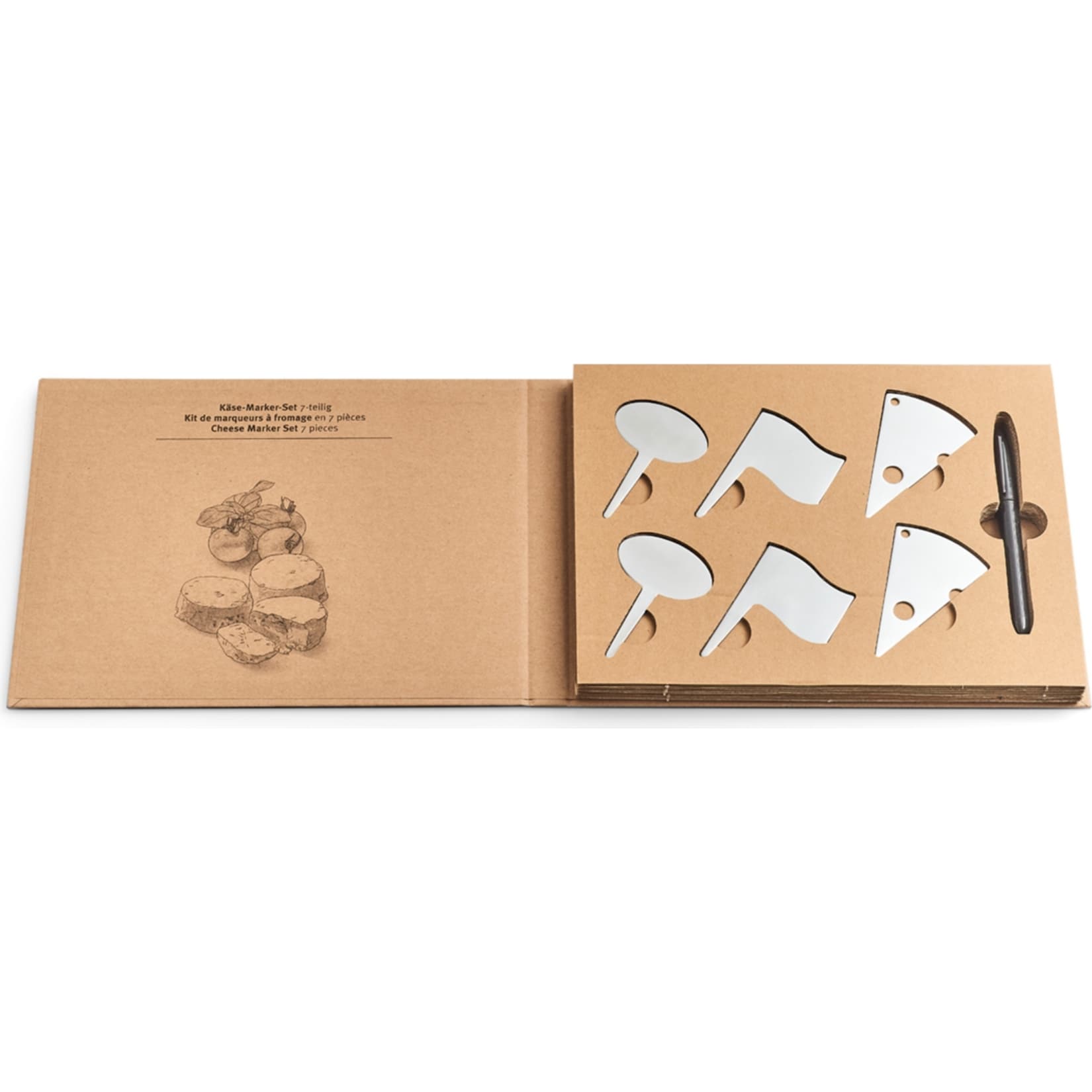 neuetischkultur K&auml;se-Marker Edelstahl 