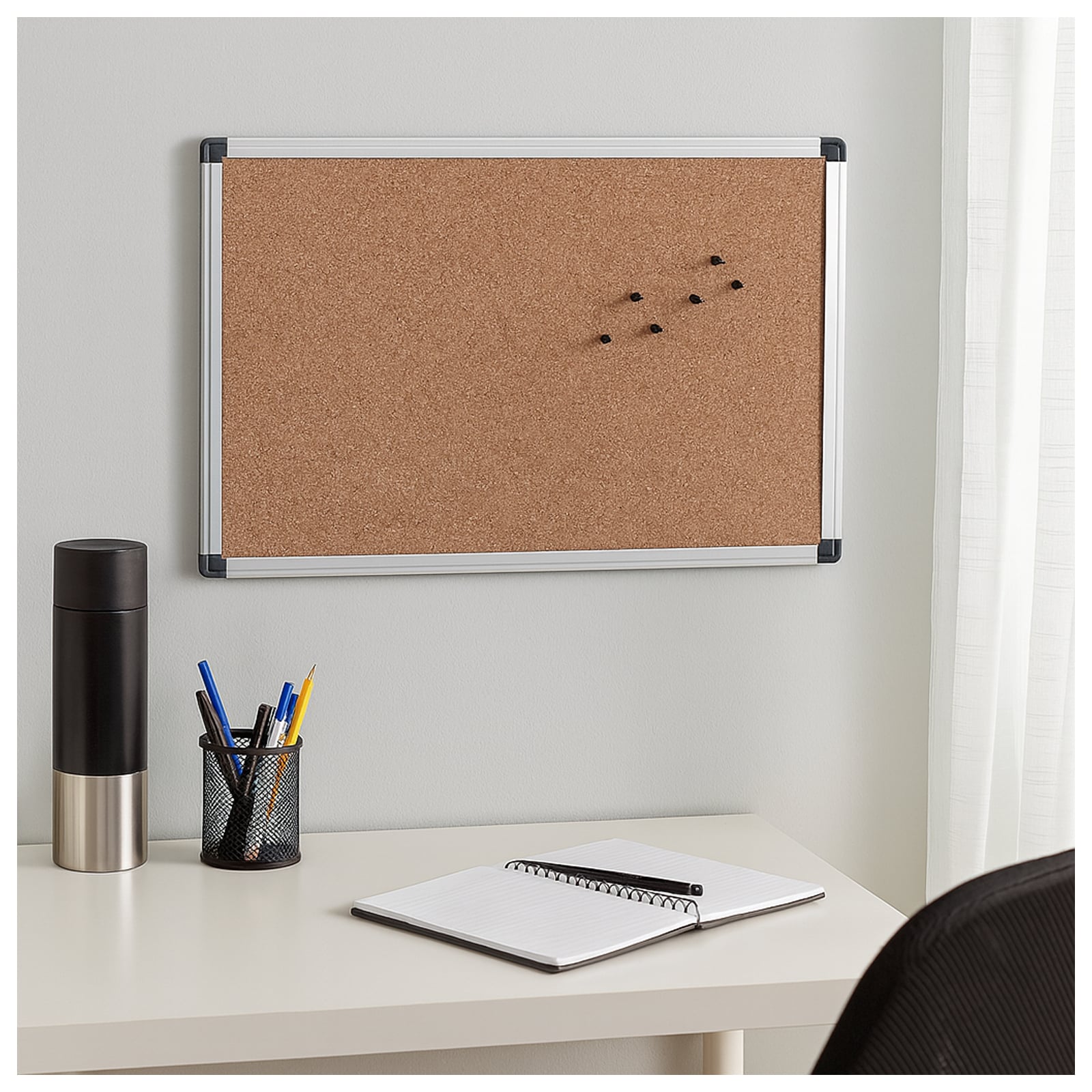 HTI-Living Pinboard mit Alurahmen Kork 