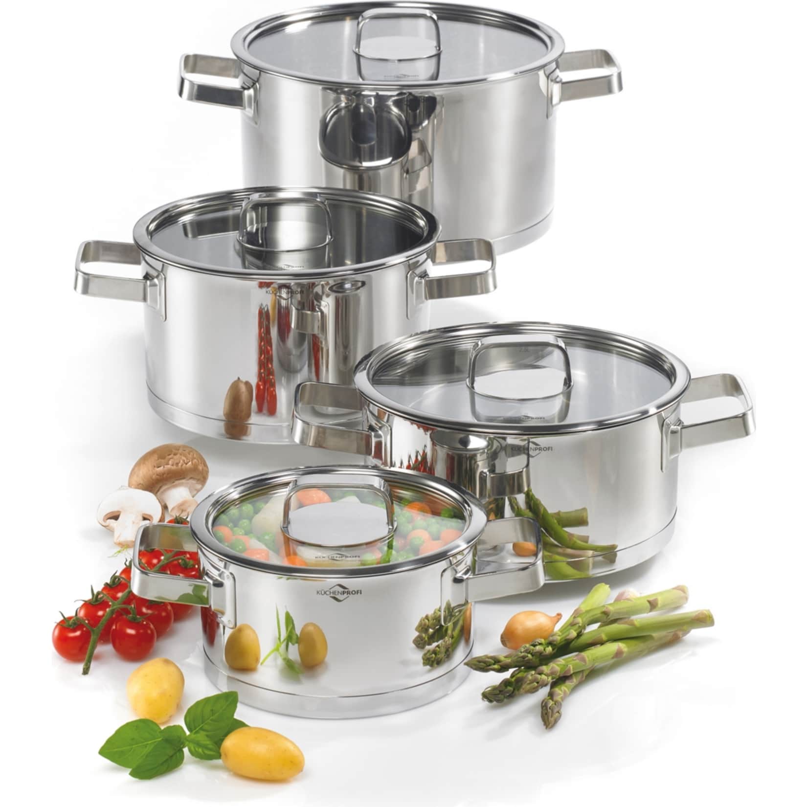 neuetischkultur Topf-Set 4-teilig, Edelstahl San Remo 