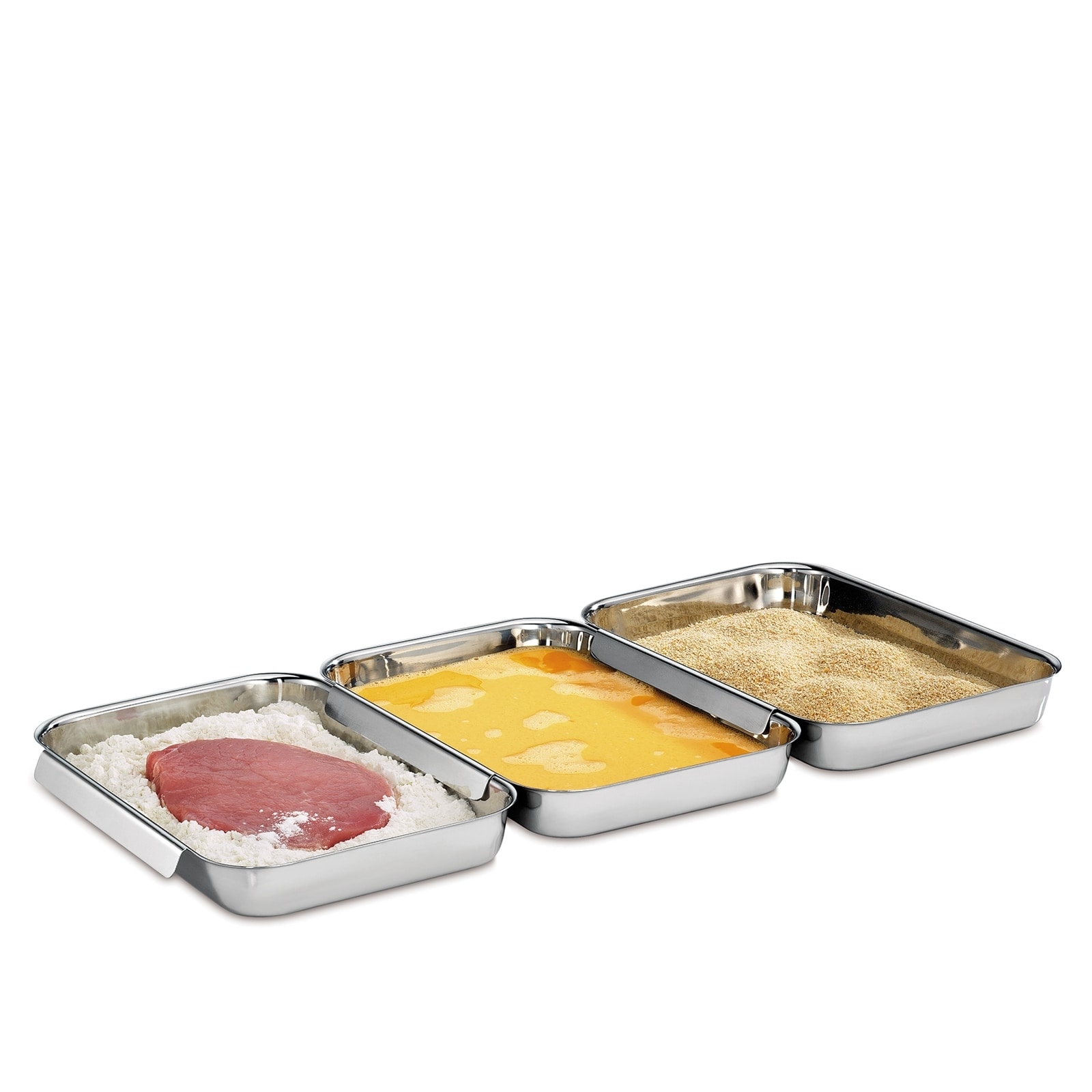 neuetischkultur Panierset 3-teilig Edelstahl 