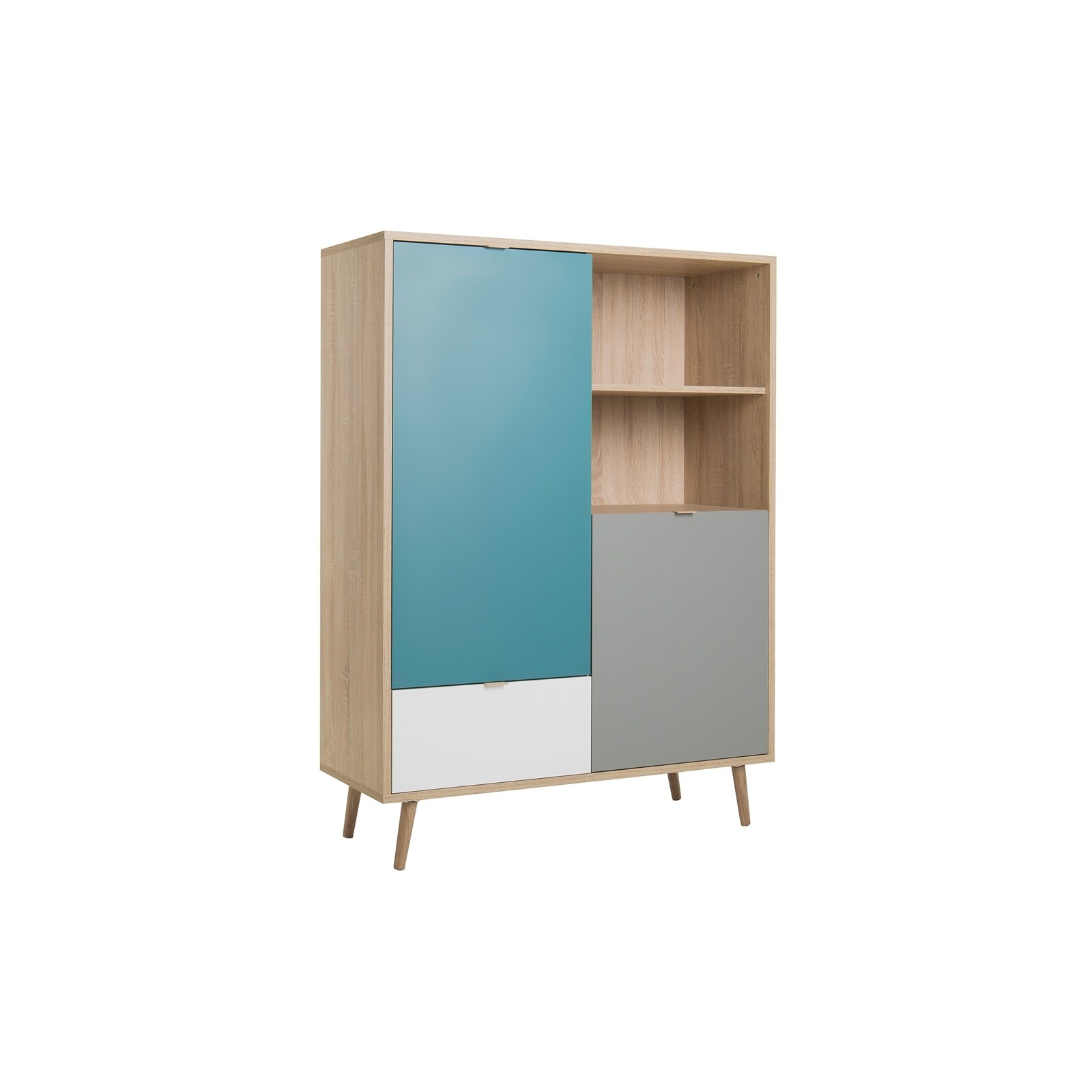 HTI-Living Highboard Cuba mit 6 F&auml;chern und 1 Schubkasten 