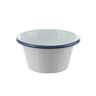 neuetischkultur Emailleschale weiß-blau Retro 