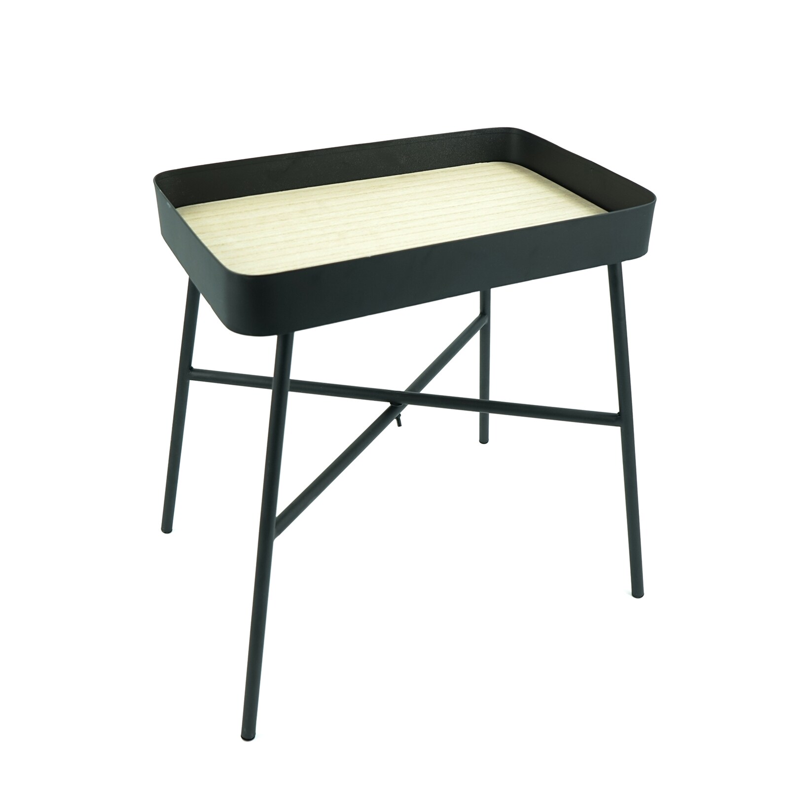 HTI-Living Beistelltisch Metallgestell mit Holzplatte 