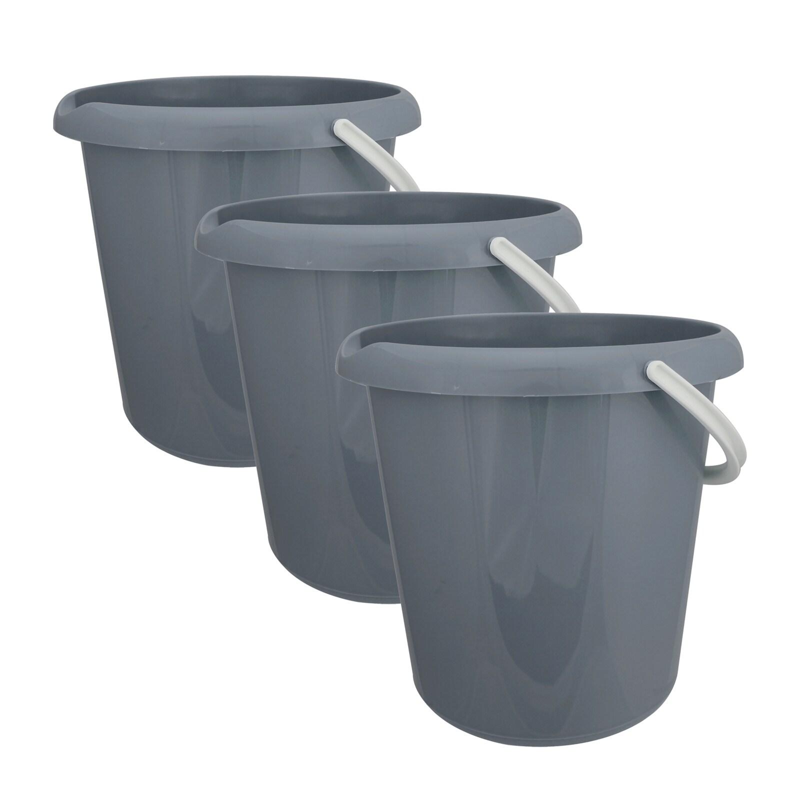 HTI-Living Eimer 3 St&uuml;ck Haushaltseimer 