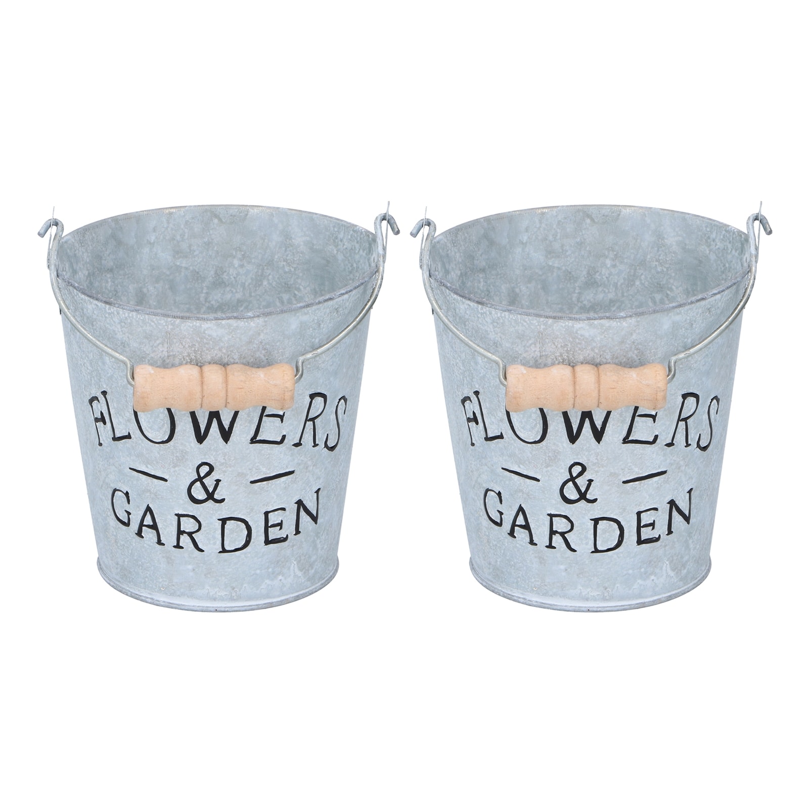 HTI-Living Metall-Blumenk&uuml;bel, 2 St&uuml;ck mit Henkel 