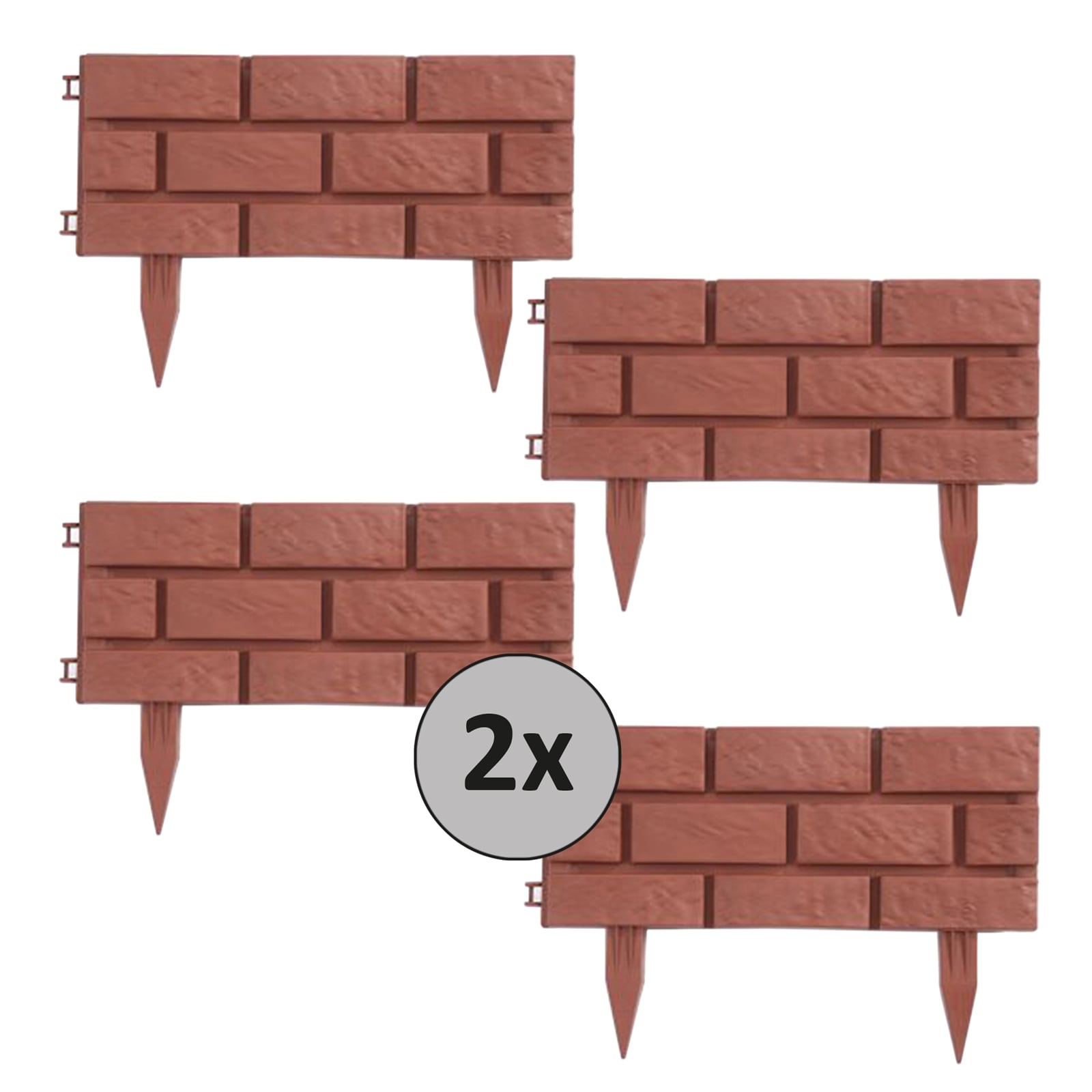 HTI-Living Beeteinfassung Steinmauer Terracotta Nessa 