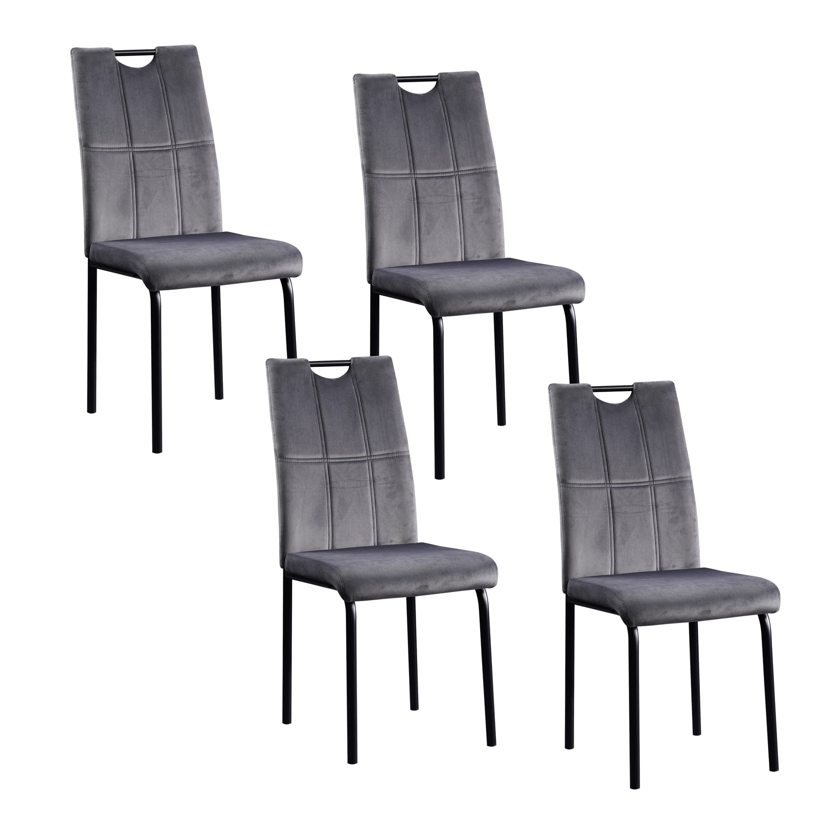 HTI-Living Stuhl Denton Velvet 4er-Set 