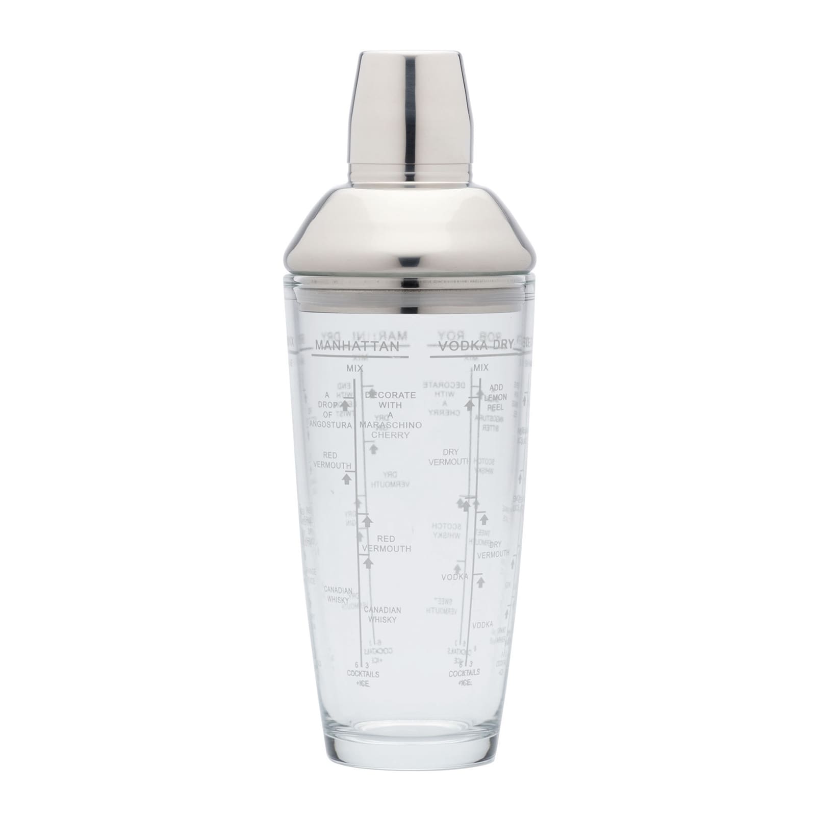 neuetischkultur Cocktailshaker Glas/Edelstahl, 700 ml Barcraft 