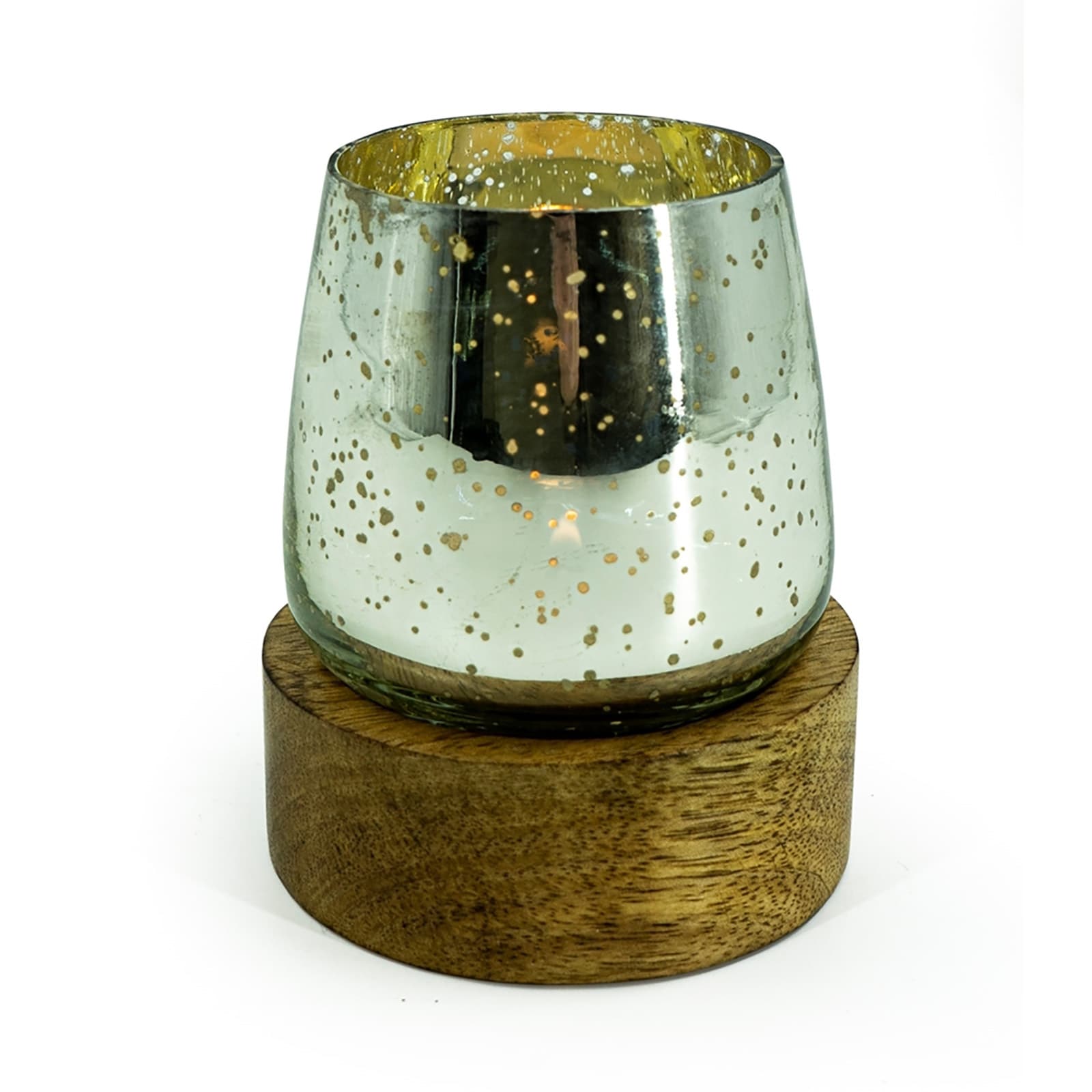 HTI-Living Teelichthalter auf Mangoholzschale 