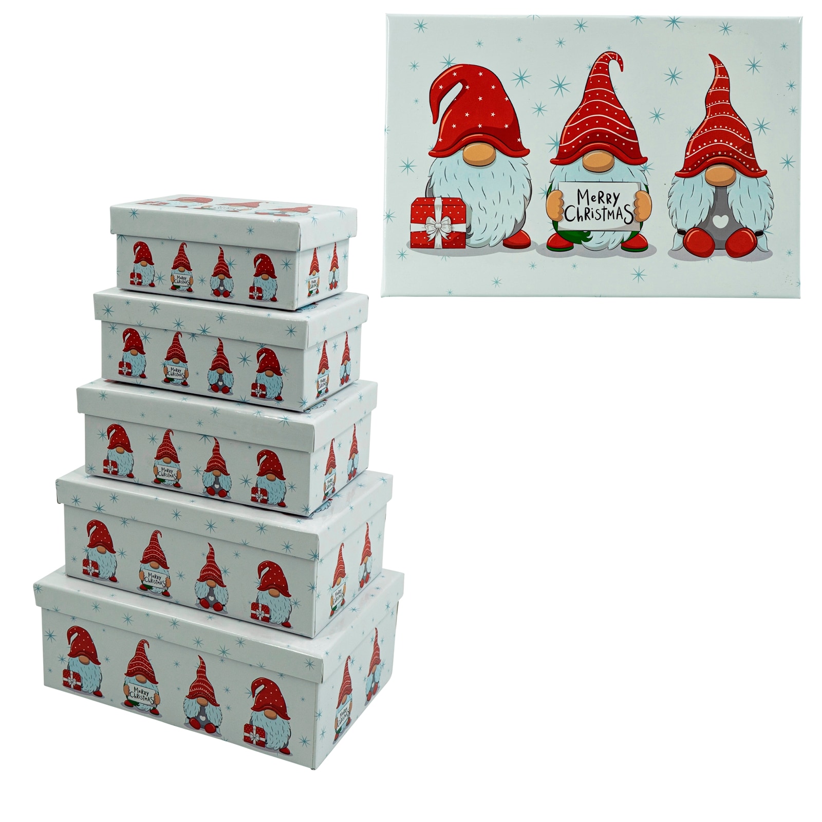 HTI-Living Geschenkkarton Set mit 5 verschiedenen Gr&ouml;&szlig;en Wichtel 