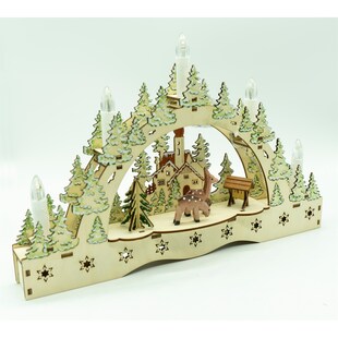 HTI-Living LED Schwibbogen Futterkrippe 