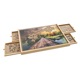 HTI-Living Holzbrett Puzzlebrett mit Auszügen 1000er 