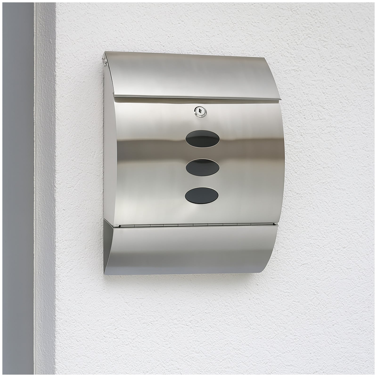 HTI-Living Briefkasten aus Edelstahl 