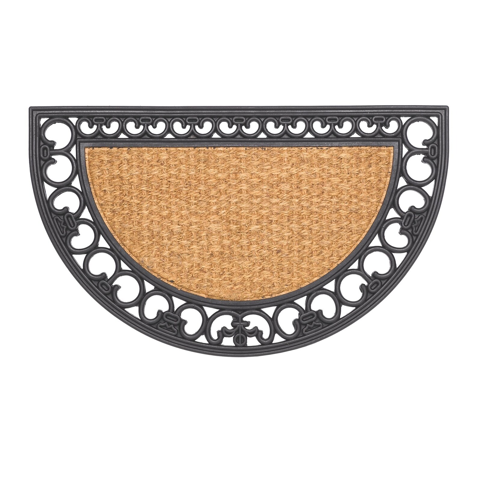 HTI-Living Fu&szlig;matte Kokos/Gummi 45x75 cm Gazelle Natural halbrund 