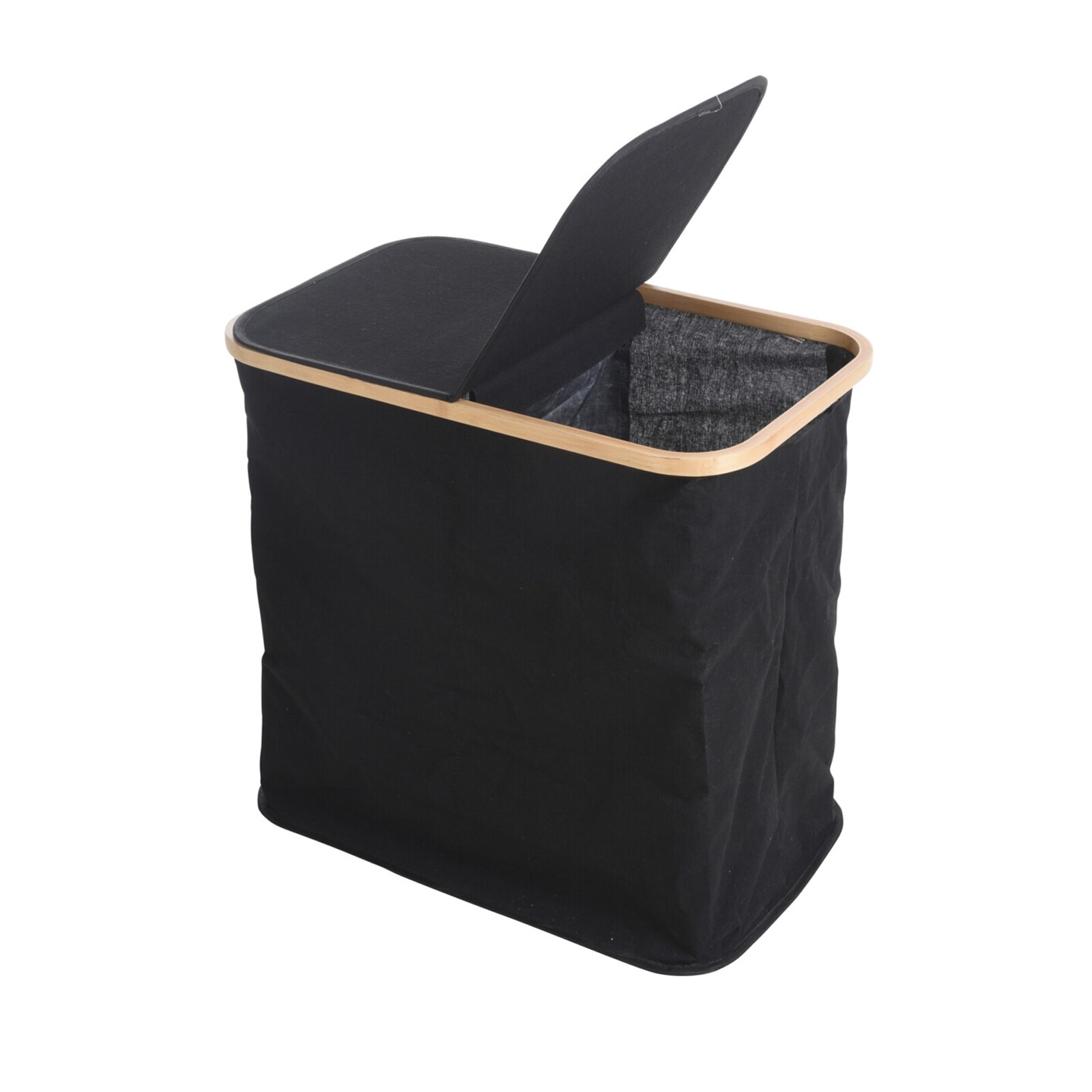 HTI-Living W&auml;schebox Grau Textilstoff 