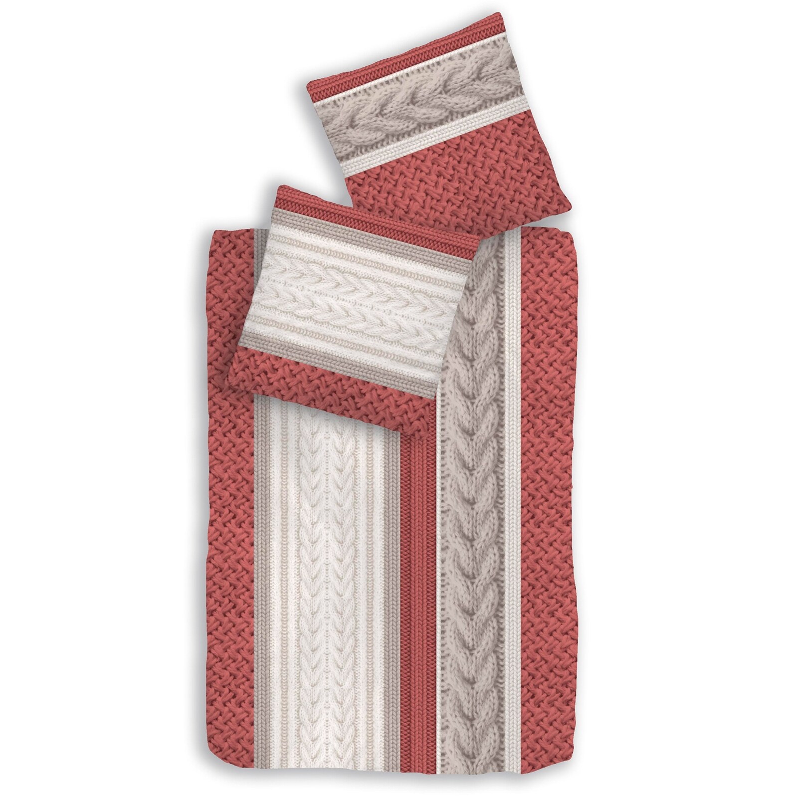 HTI-Living Mikrofaser Biber Bettw&auml;sche 135 x 200 Rot 