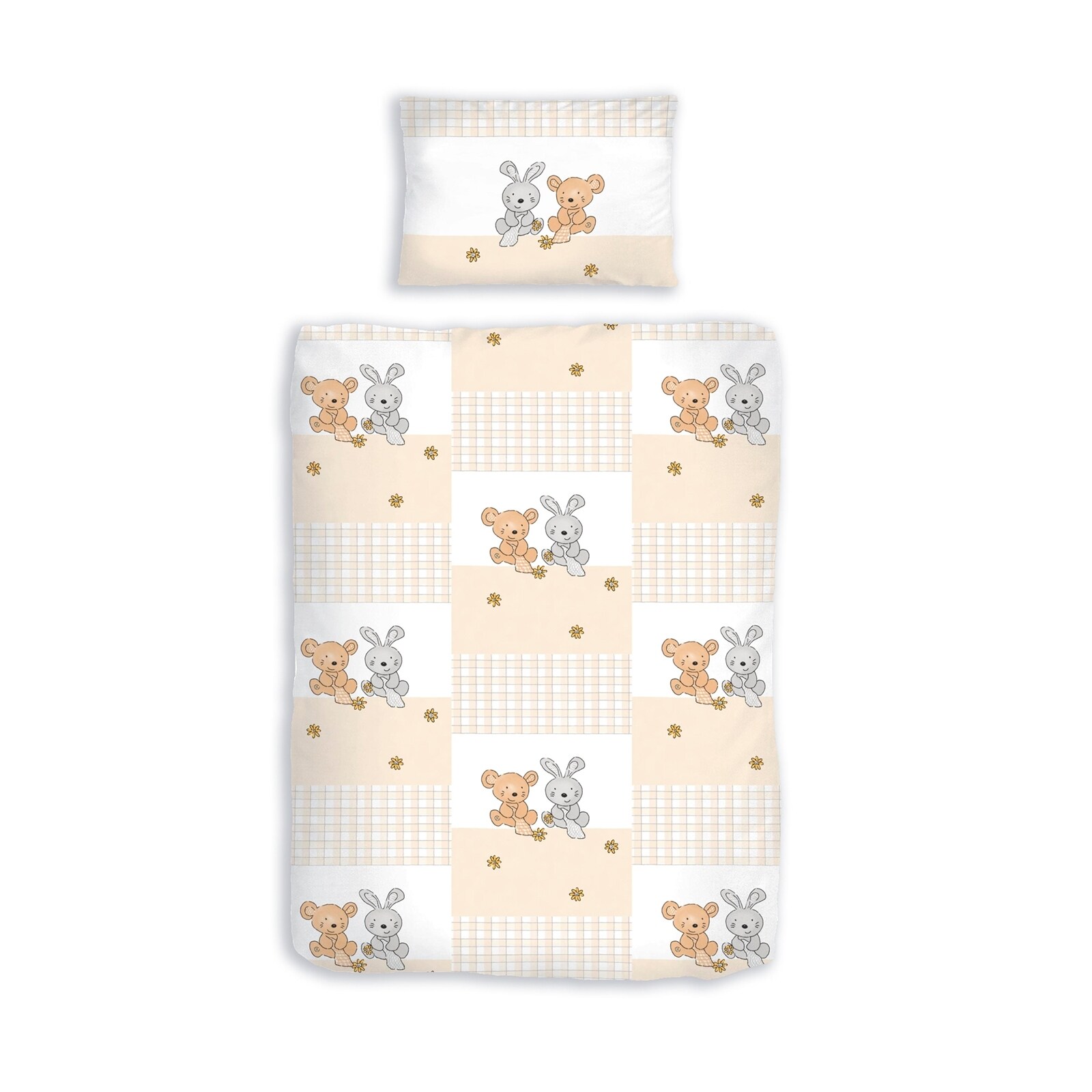 HTI-Living Biber Bettw&auml;sche 2tlg. 100/135 cm Beige 