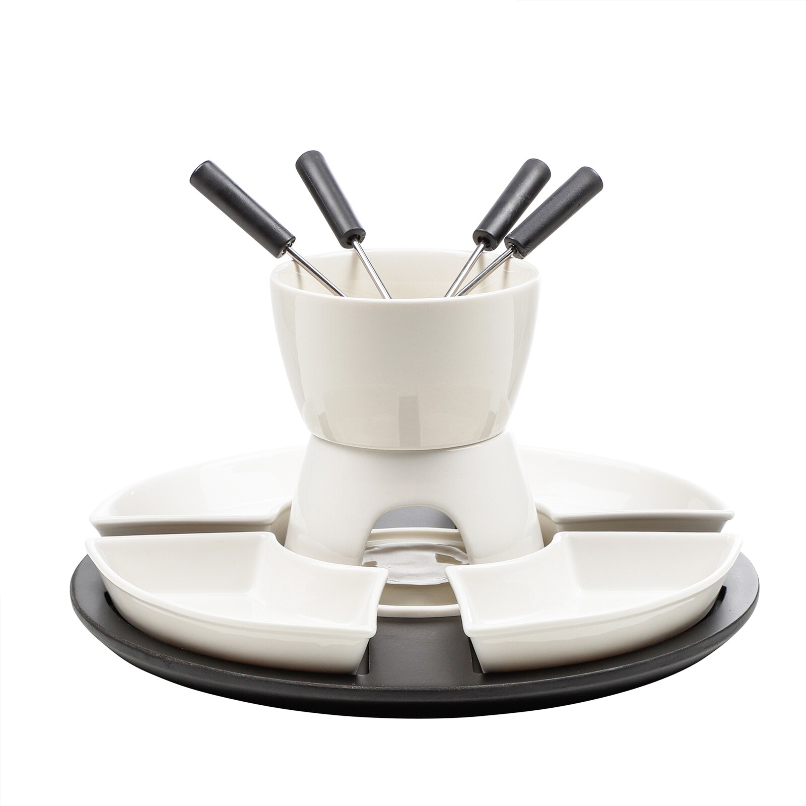 neuetischkultur Fondue-Set 11-teilig mit Topf St&ouml;vchen und Gabeln 