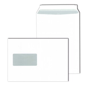 HTI-Living Versandtasche weiß m. Fenster 500 St., haftklebend DIN C5 