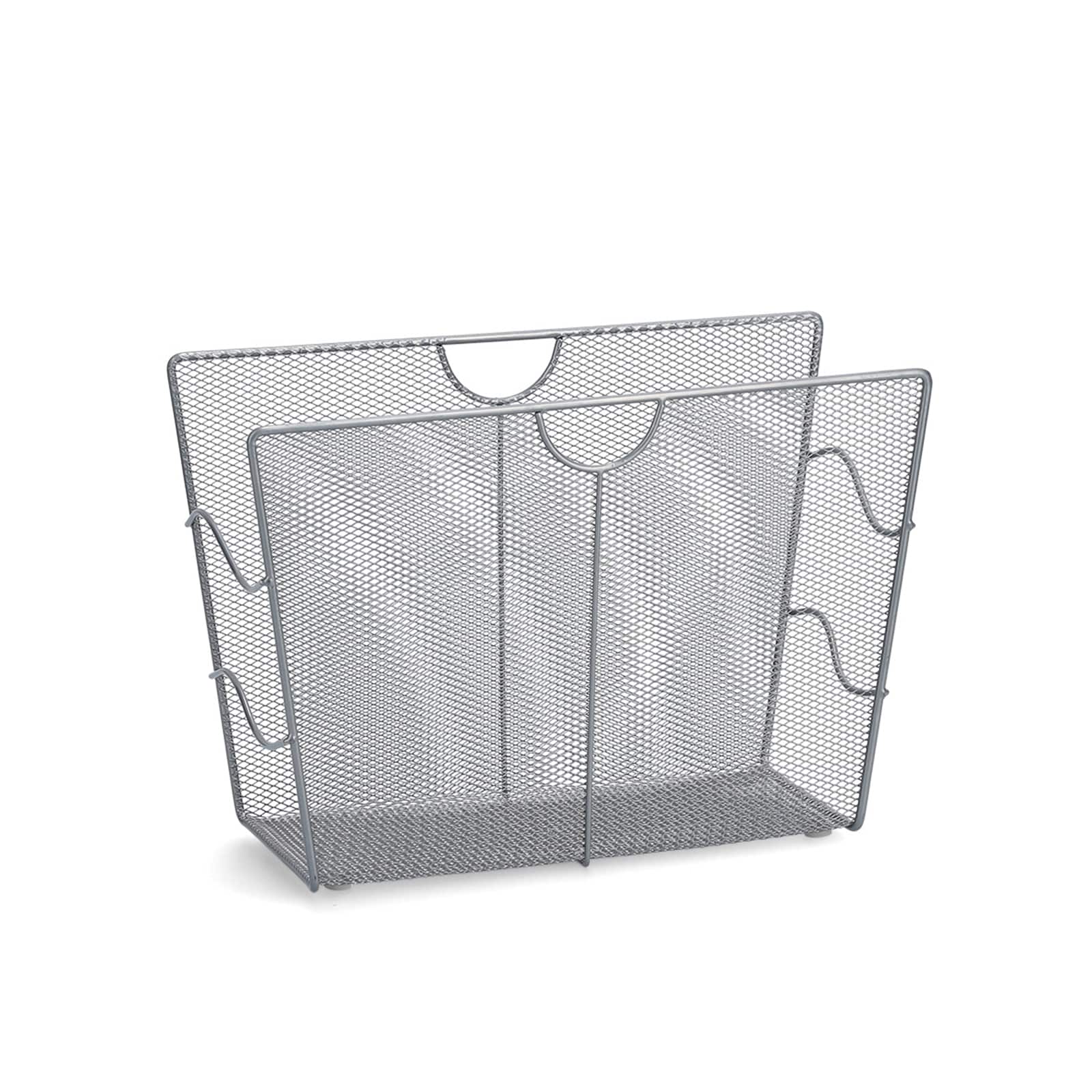 HTI-Living Zeitungsst&auml;nder grau Mesh 