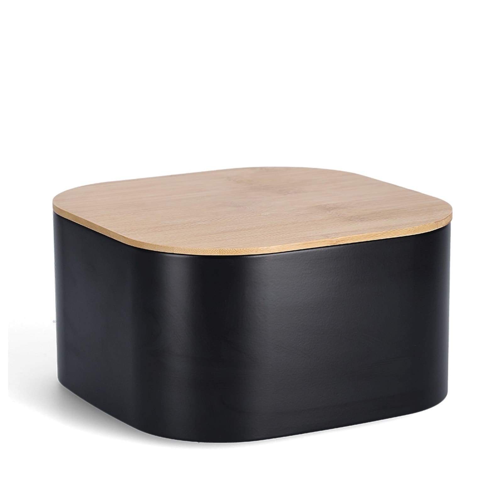 neuetischkultur Brotkasten Metall mit Holzdeckel 