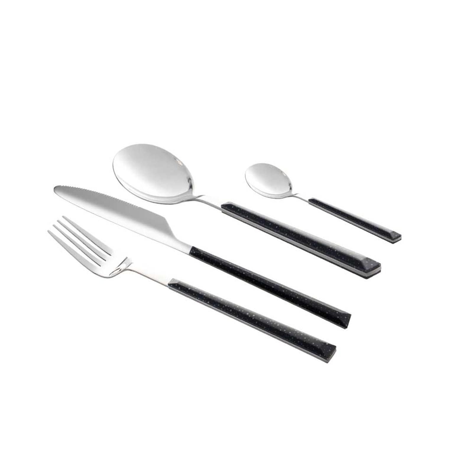 neuetischkultur Besteck-Set 24-teilig Marble Black 