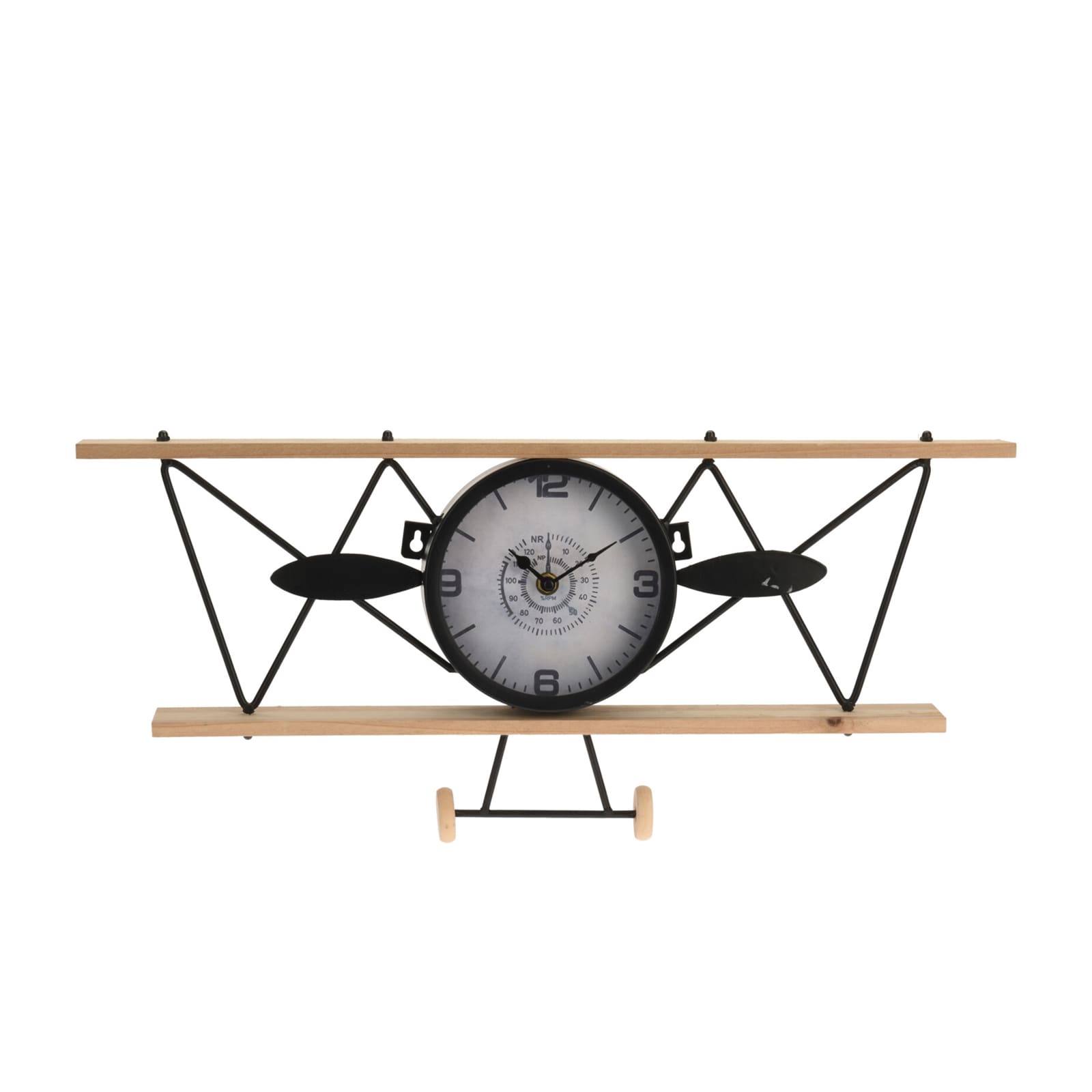 HTI-Living Wanduhr Flugzeug 