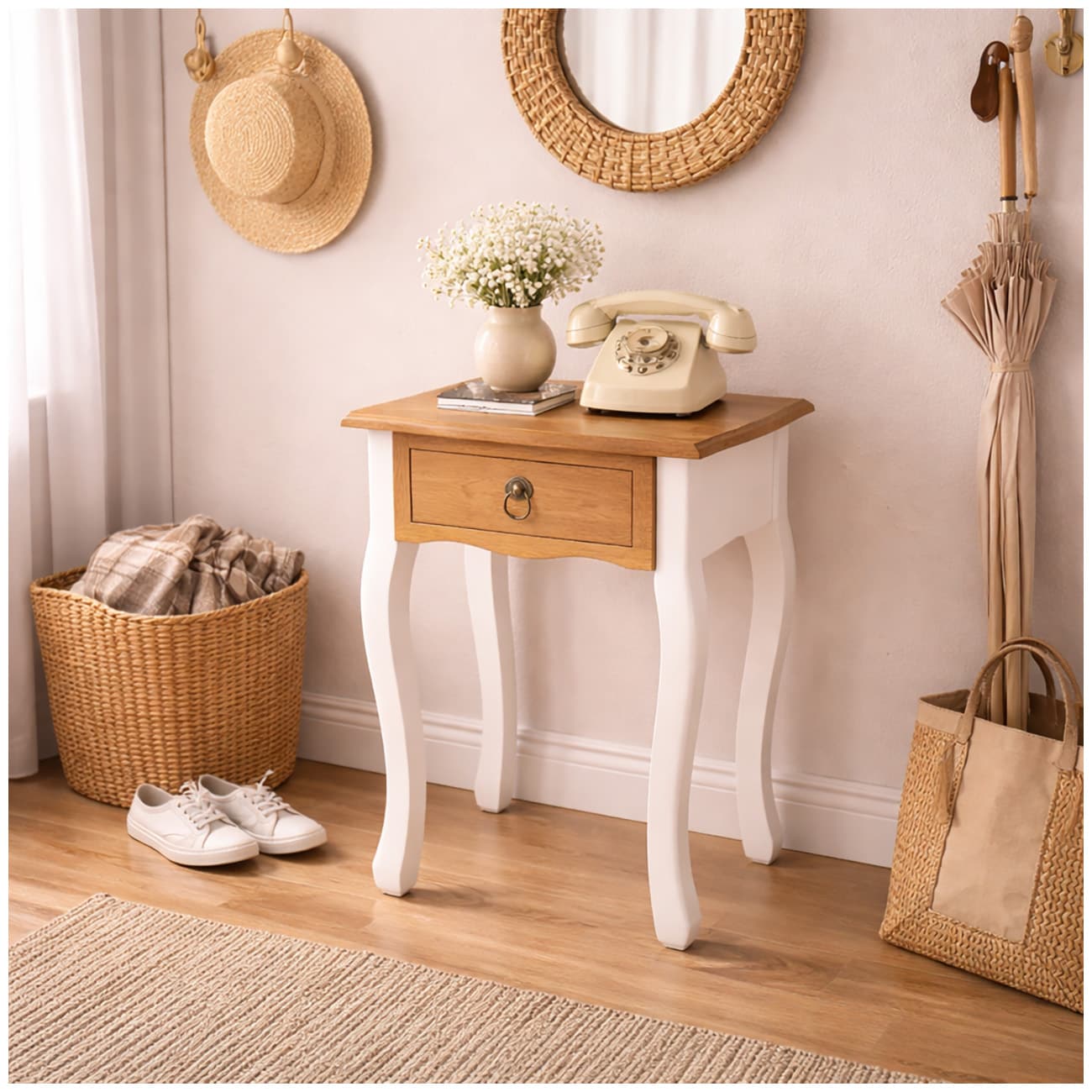 HTI-Living Beistelltisch mit Schublade Retro 