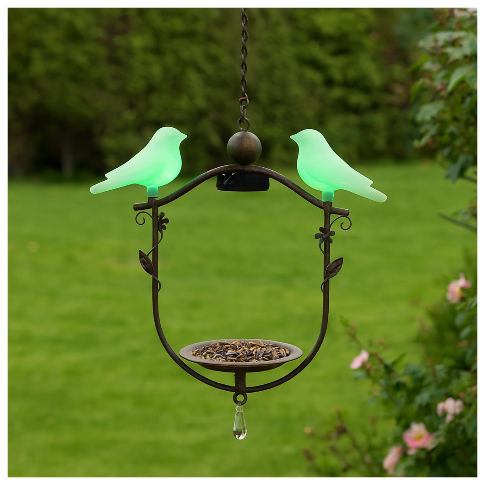 HTI-Living Vogelfutterstation mit LED Beleuchtung 