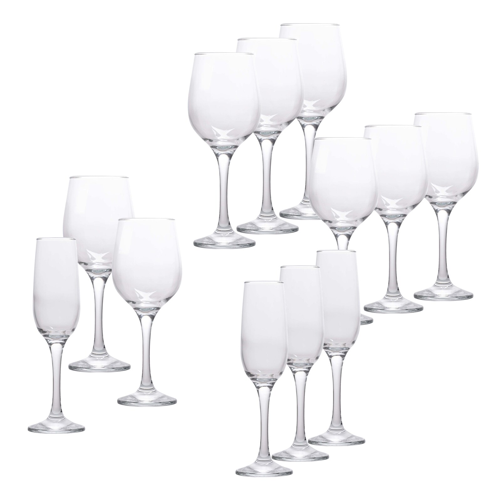 Gläserset 12-teilig Wein- und Sektgläser