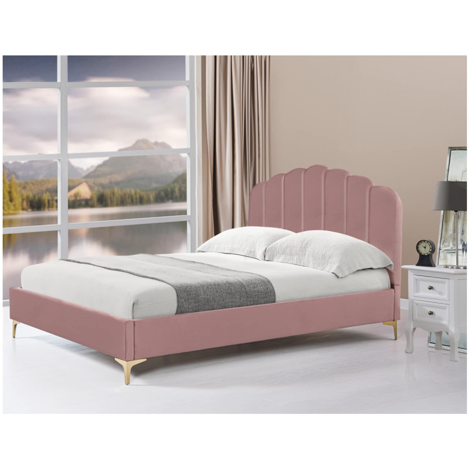 HTI-Living Bett 140 x 200 cm Yoris Pink 