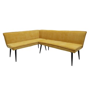 HTI-Living Eckbank 154 x 195 cm Mesilla Gelb kurzer Schenkel links 