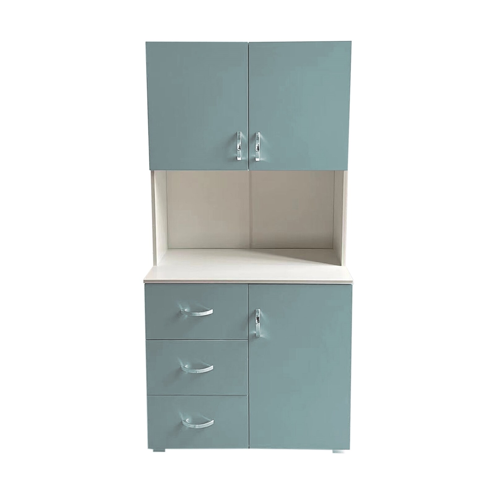 HTI-Living Badschrank Hellblau Wei&szlig; 