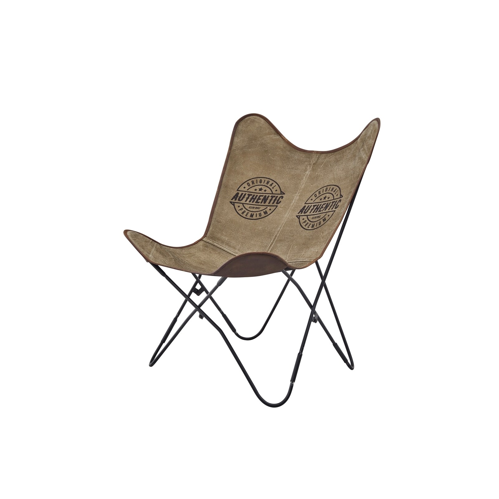 HTI-Living Sessel Canvas Braun 