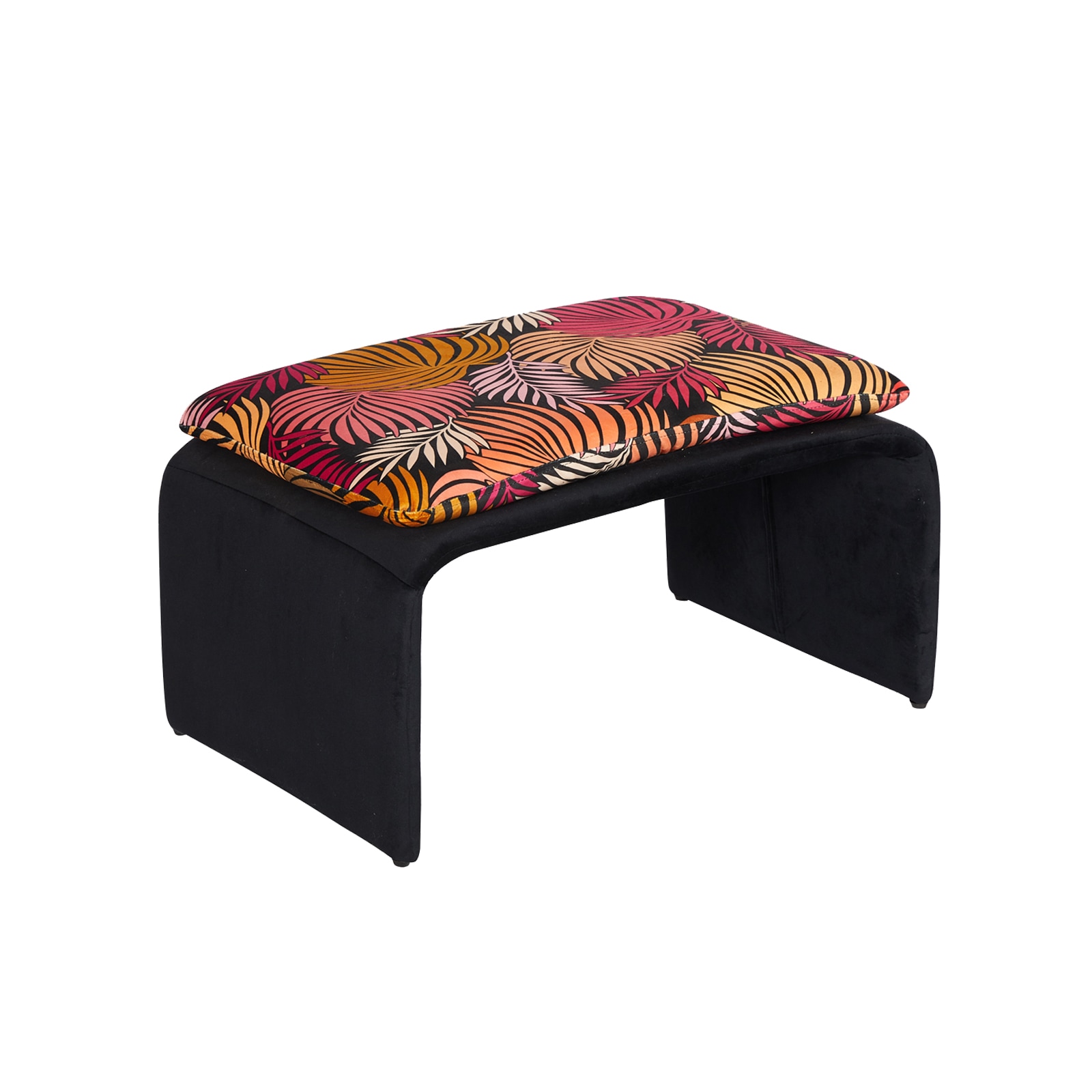 HTI-Living Polsterhocker B/H/T 61 x 34,5 x 40 cm Vance Leaf Rot 