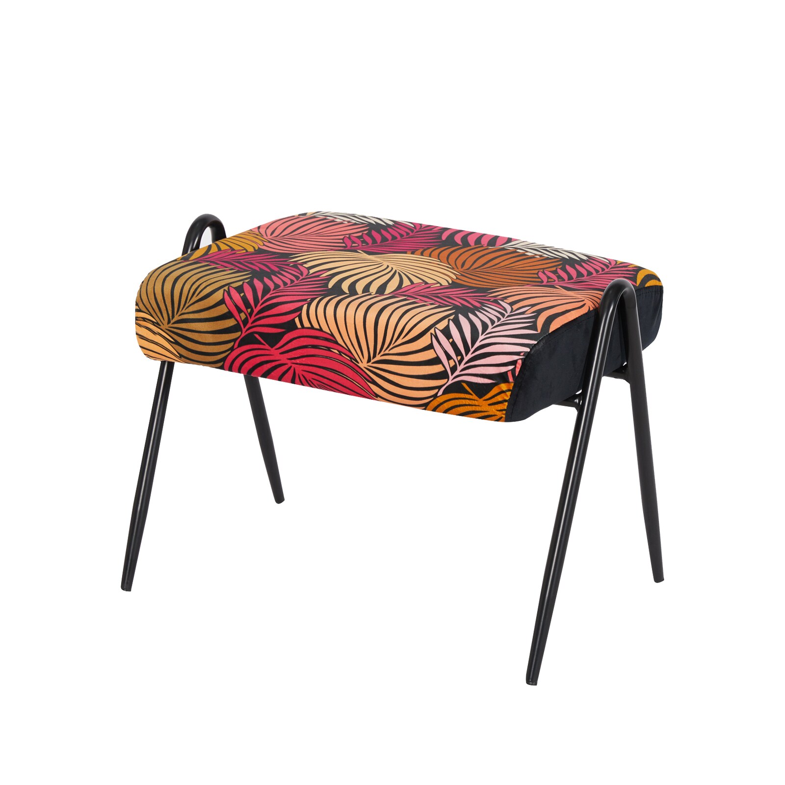 HTI-Living Polsterhocker B/H/T 55 x 42 x 39 cm Olean Leaf Rot 