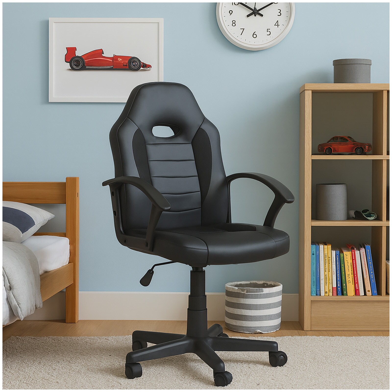 HTI-Living Schreibtischstuhl h&ouml;henverstellbar Daytona Junior Schwarz 