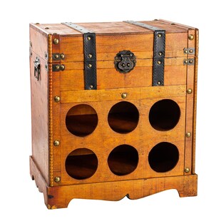 HTI-Living Weinbar rustikal für 6 Flaschen Alistair Rotbraun 