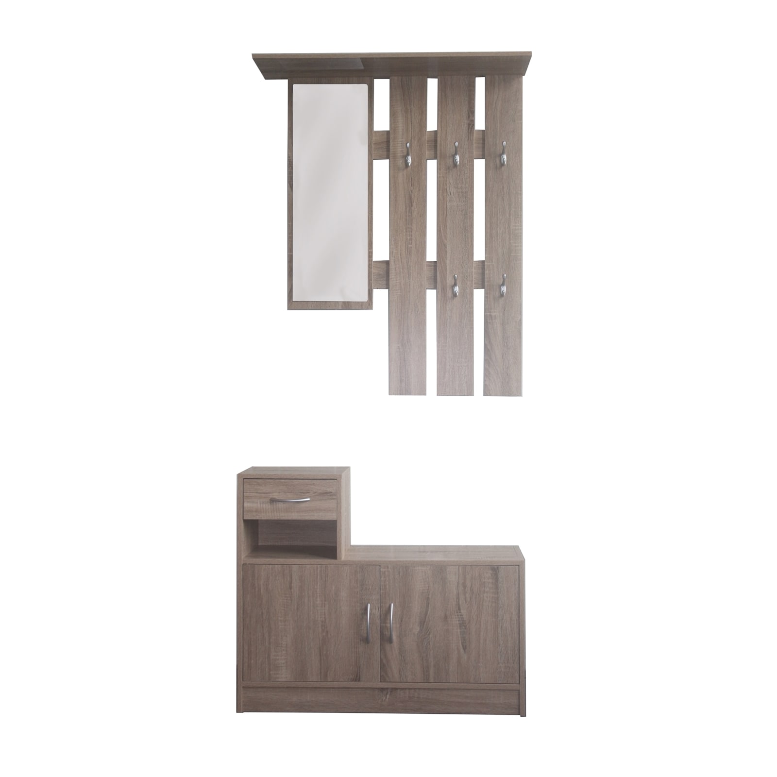 HTI-Living Garderobenpaneel mit Schuhschrank Thekla Sonoma 