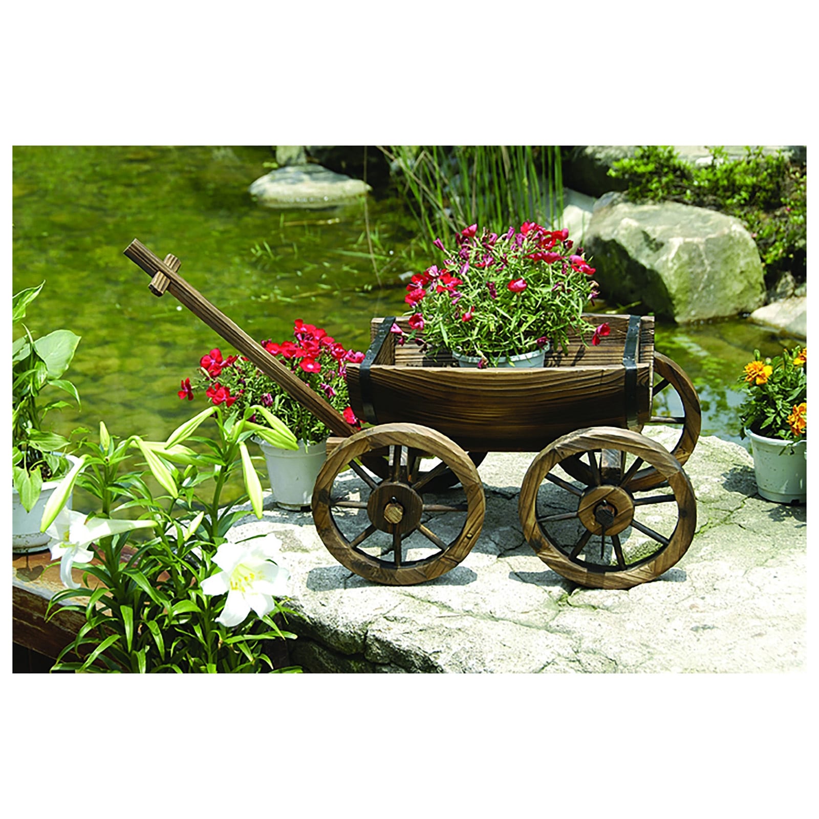 HTI-Living Holzhandwagen Natur Sommerset 