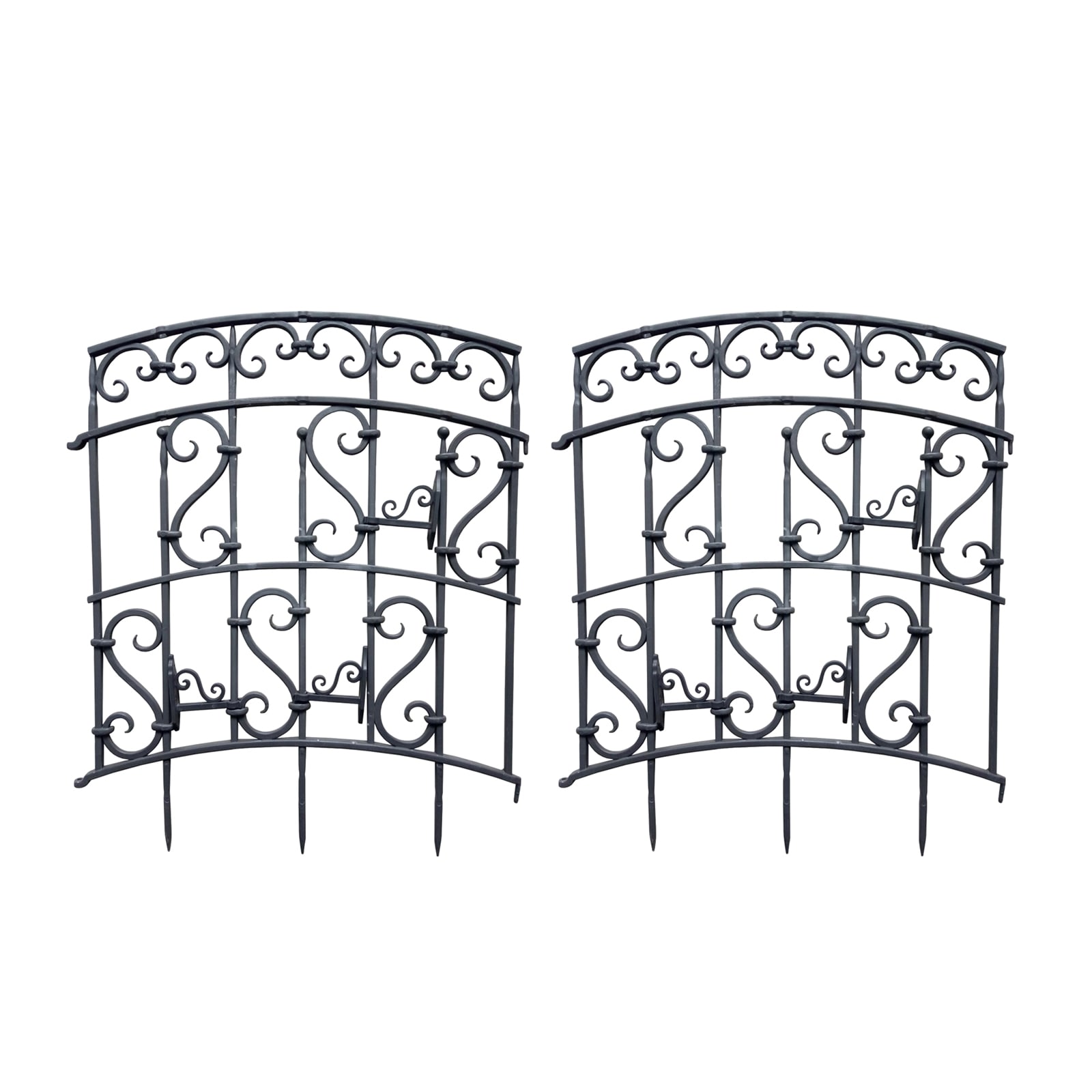 HTI-Living Rankgitter mit Ornamenten Nessa Schwarz 2er-Set 