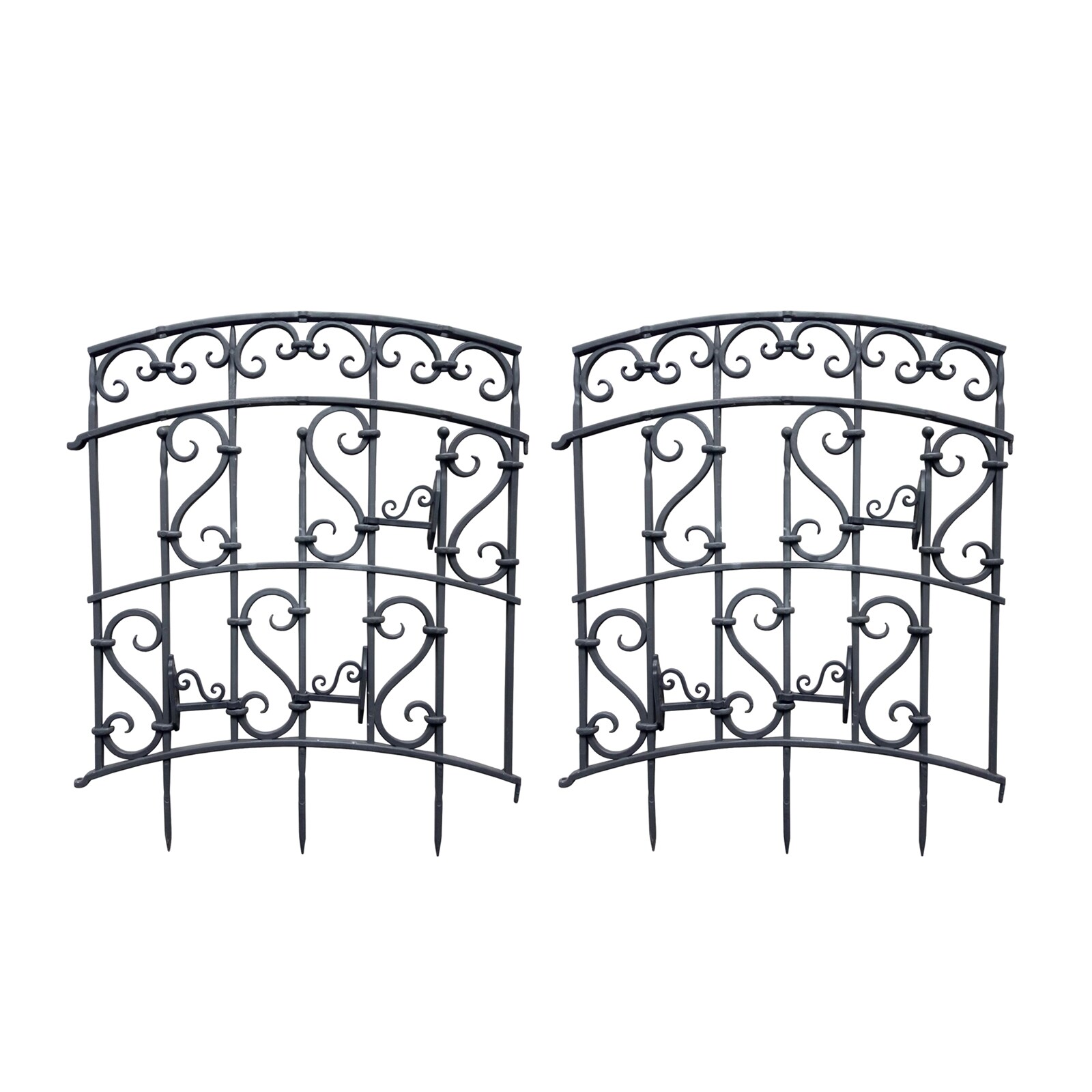Rankgitter mit Ornamenten Nessa Schwarz 2er-Set