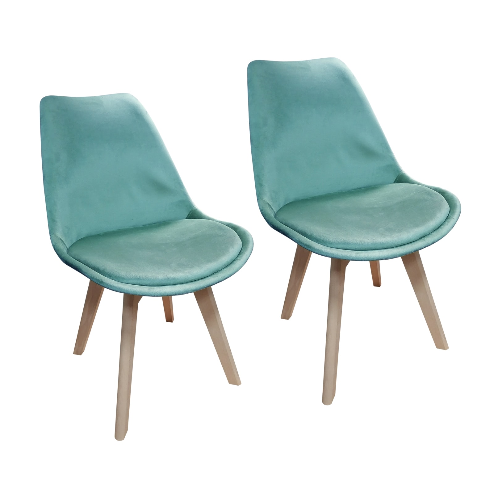 HTI-Living Esszimmerstuhl Samt 2er Set Atlanta T&uuml;rkis 
