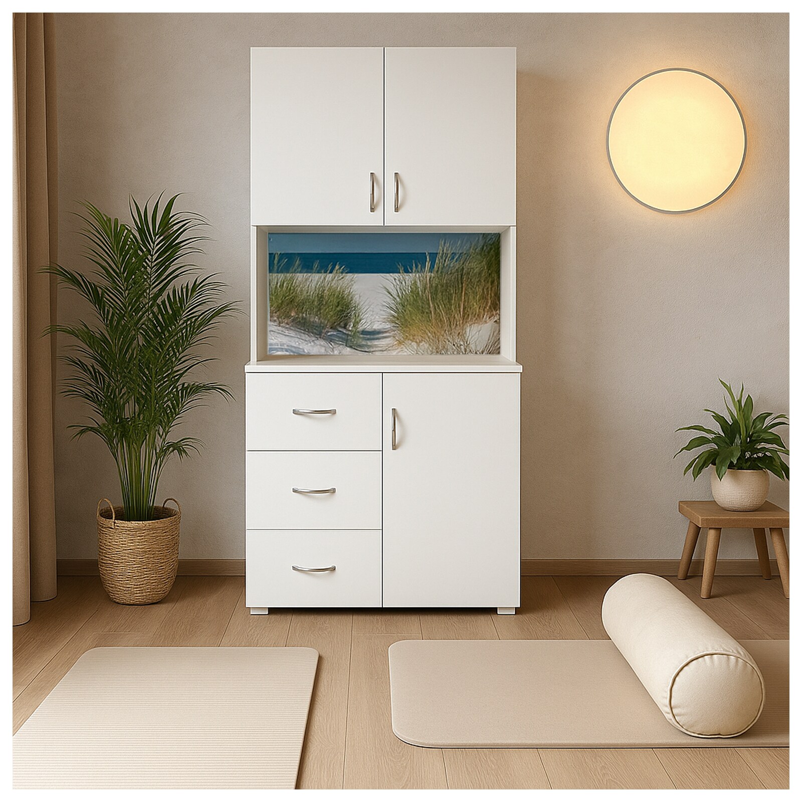 HTI-Living Schrank mit bedruckter R&uuml;ckwand D&uuml;ne 